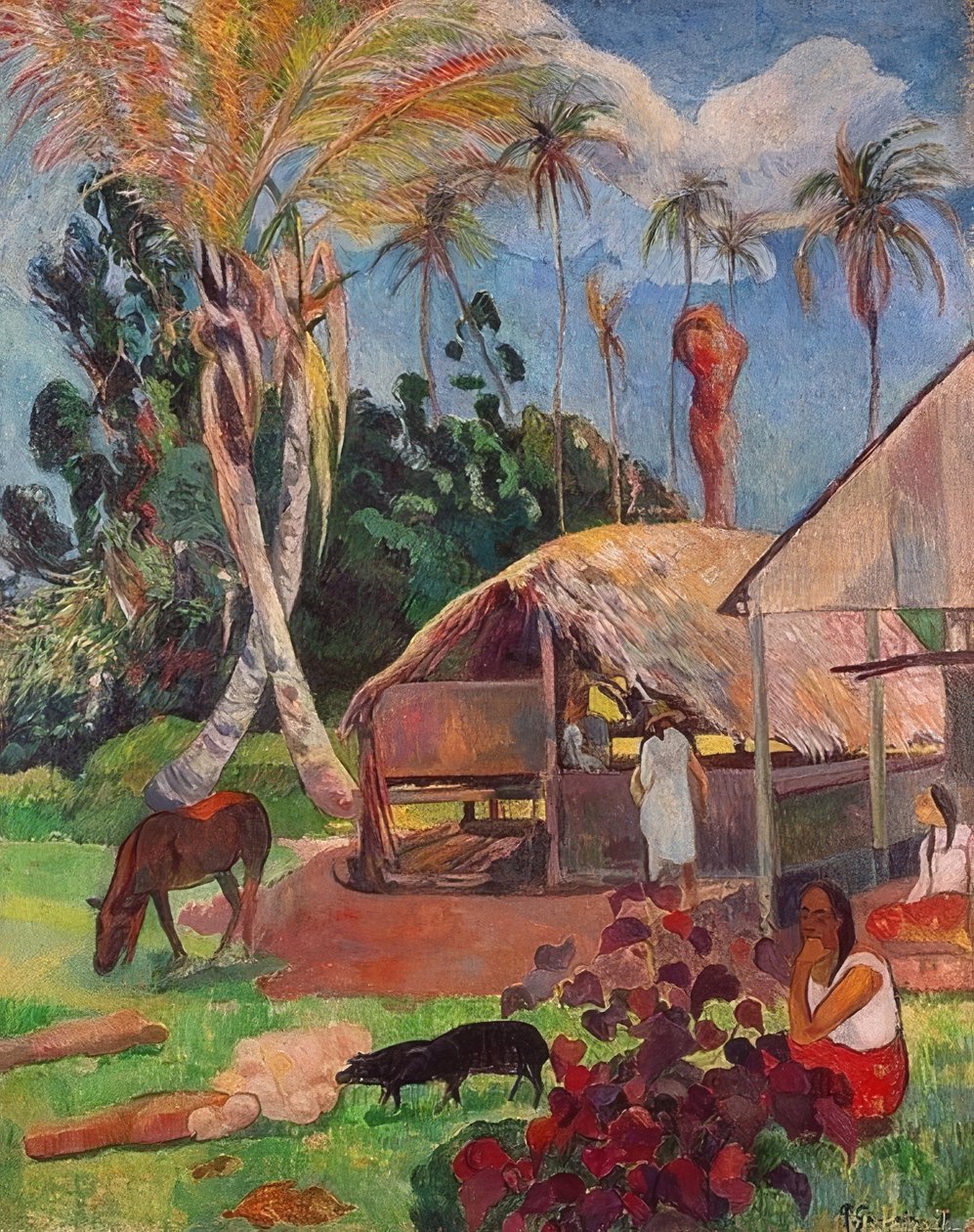 De svarte grisene. 1891 av Paul Gauguin