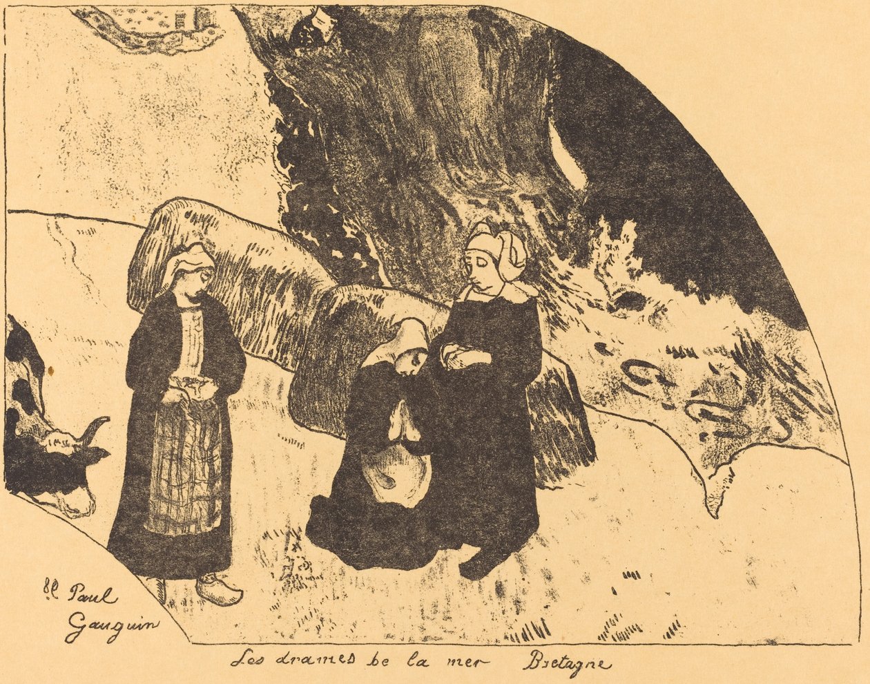 Havets dramaer, Bretagne av Paul Gauguin