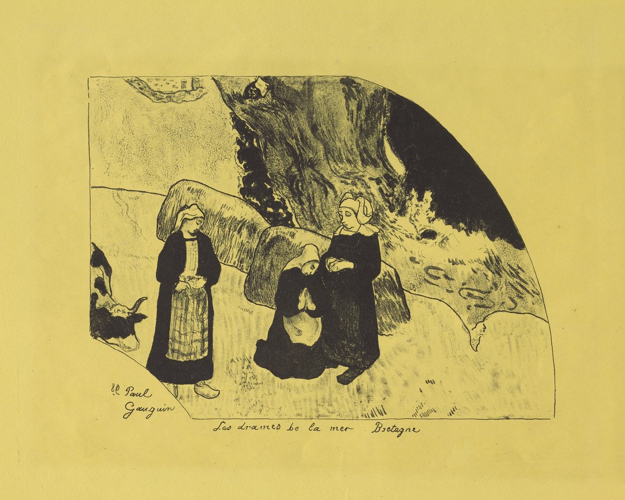 Havets dramaer: Bretagne, 1889 av Paul Gauguin