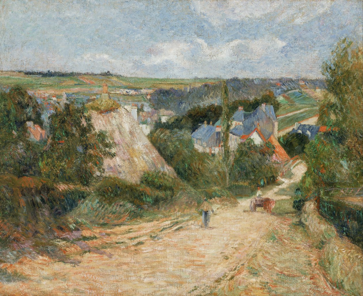 Rute til inngangen til Osny Inngang til landsbyen Osny av Paul Gauguin