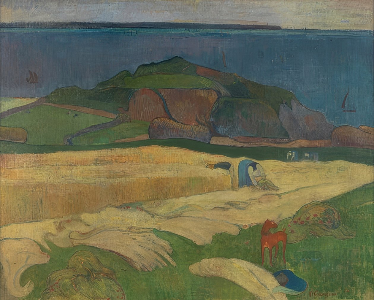 Ernte (Le Pouldu). 1890 av Paul Gauguin