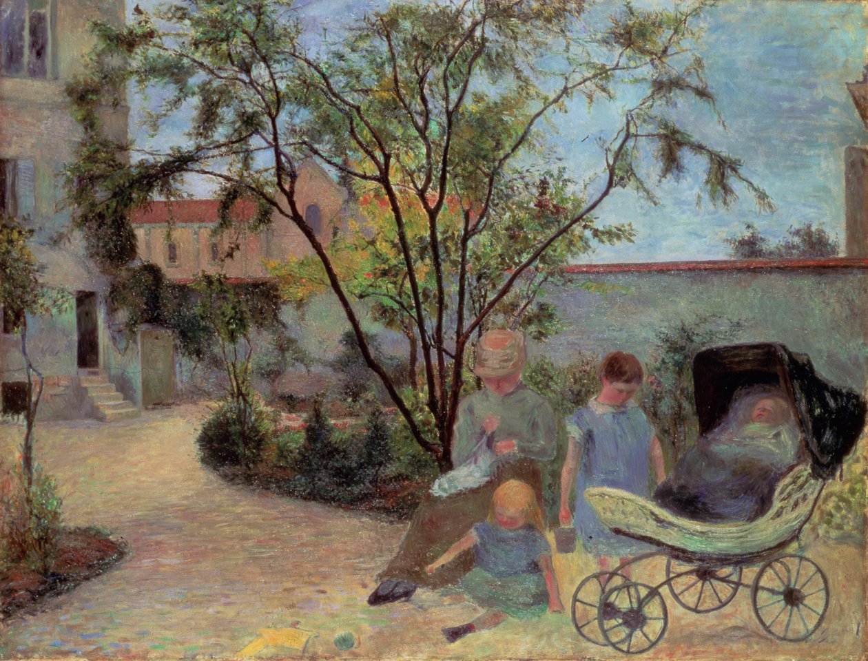 Figurer i en hage, ca. 1881 av Paul Gauguin