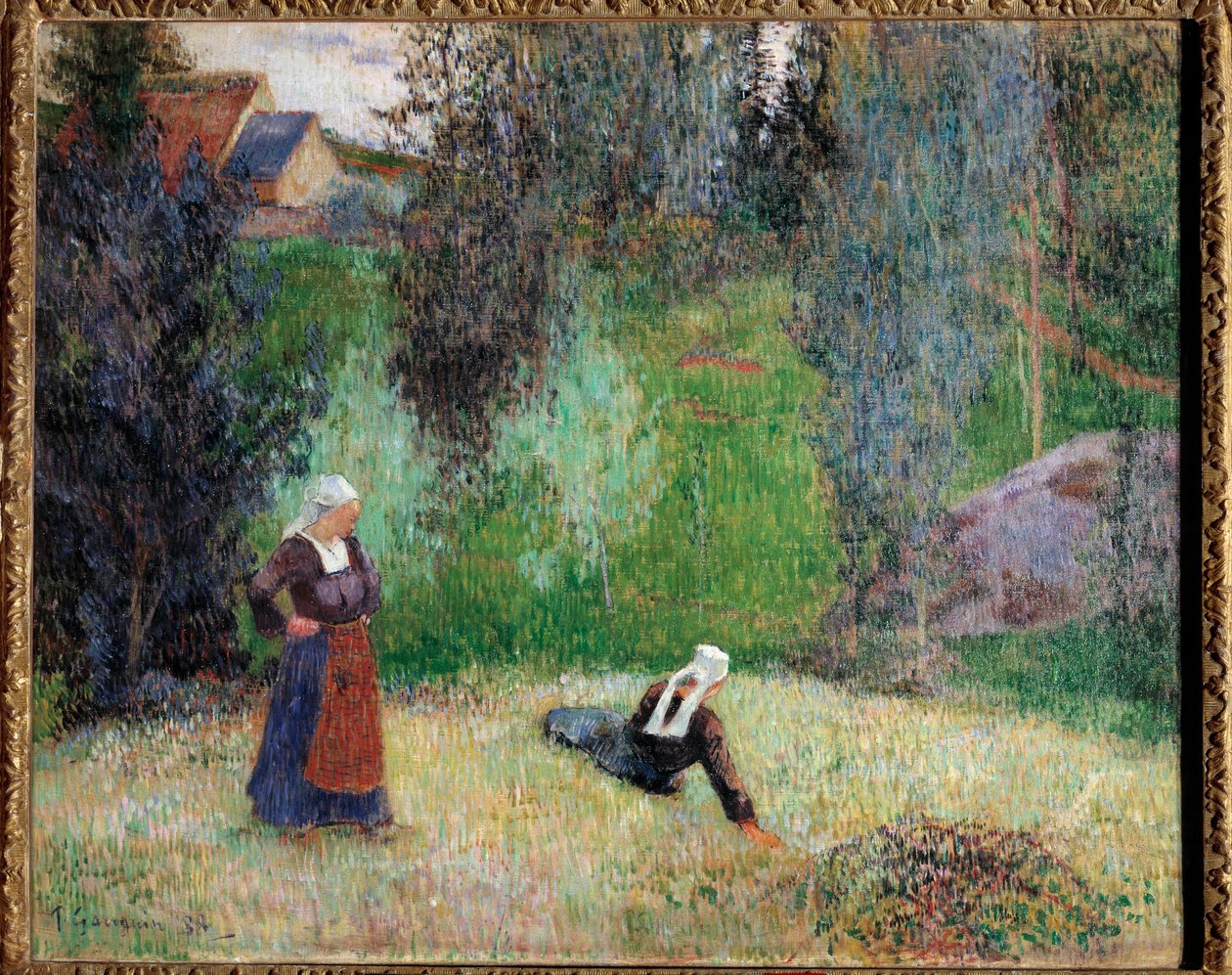 First Flowers of Brittany Painting av Paul Gauguin (1848-1903) av Paul Gauguin