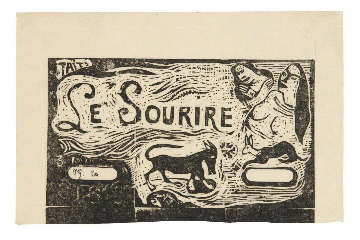 Fox, Busts of Two Women, and a Rabbit, hodeplagg for Le sourire av Paul Gauguin