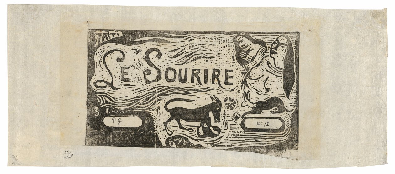 Fox, Busts of Two Women, and a Rabbit, hodeplagg for Le sourire av Paul Gauguin