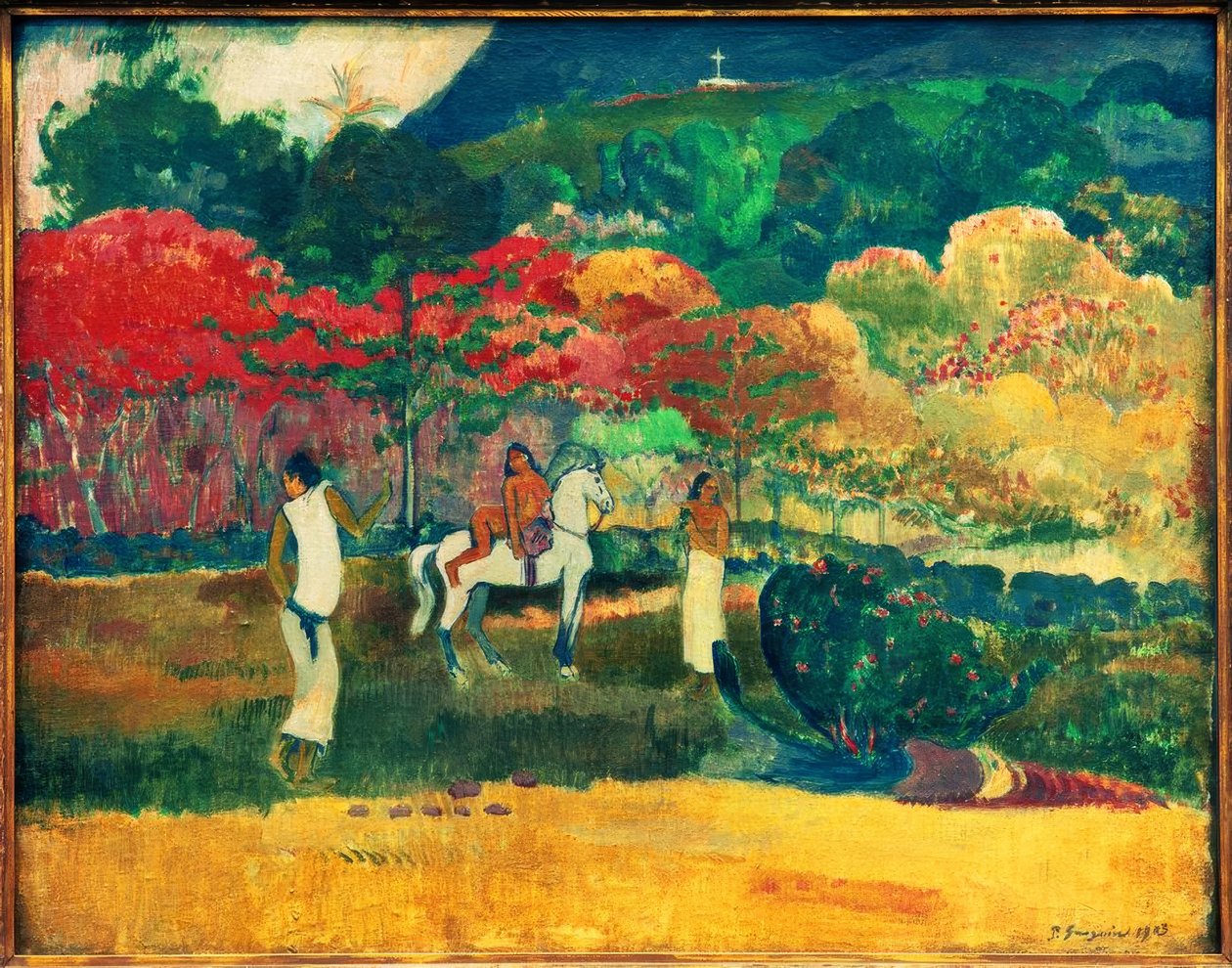 Kvinner med hvit hest av Paul Gauguin