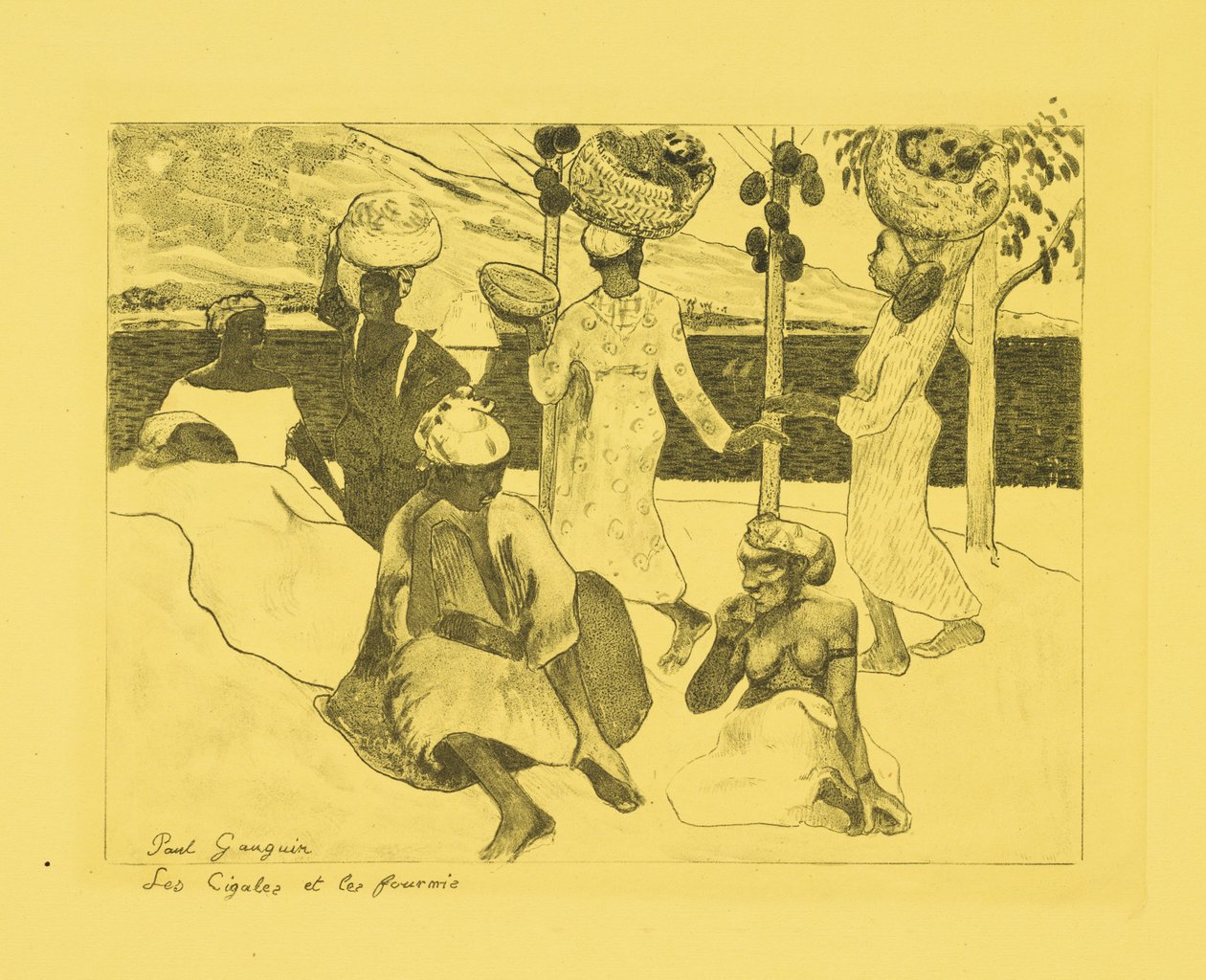Heuschrecken und Ameisen: Ein Souvenir aus Martinique av Paul Gauguin