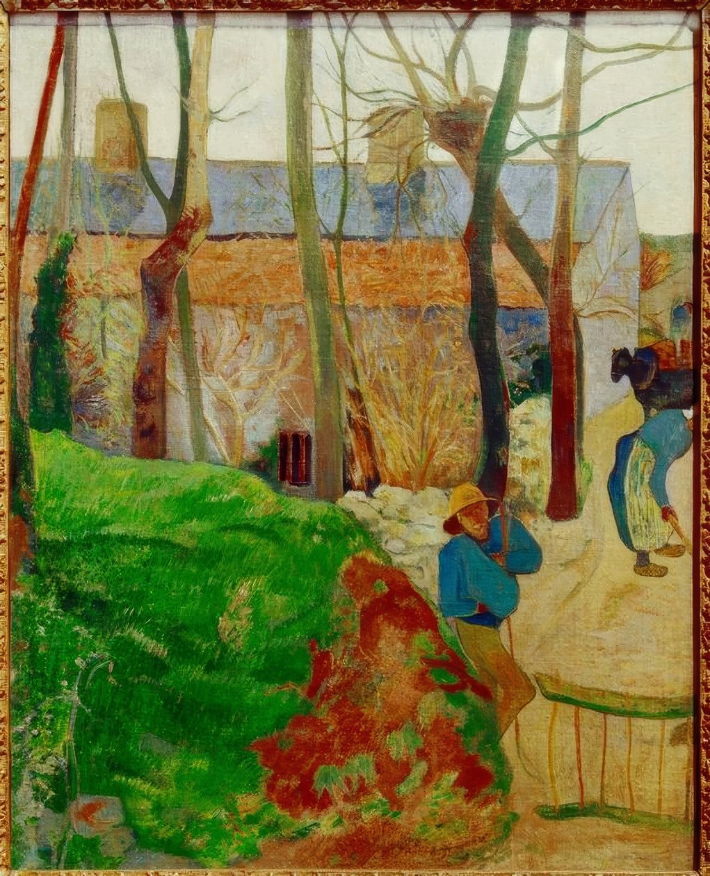 Hus i Le Pouldu av Paul Gauguin