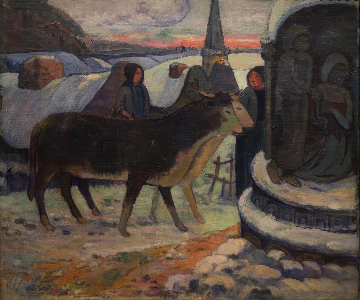 Hellig natt (velsignelse av oksen) av Paul Gauguin