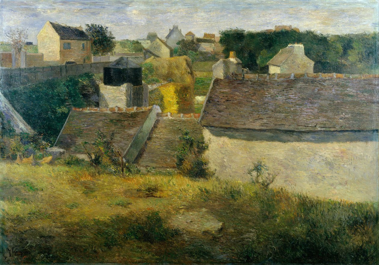 Hus ved Vaugirard (Les Maisons de Vaugirard), av Gauguin, Paul Eugene Henri (1848-1903). olje på lerret av Paul Gauguin