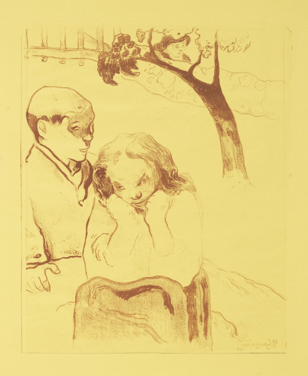 Menneskelig elendighet, 1889 av Paul Gauguin