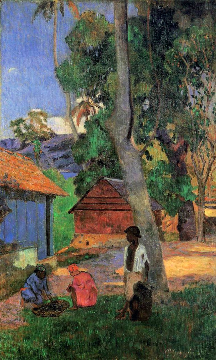 Hytter på Martinique, 1887 av Paul Gauguin