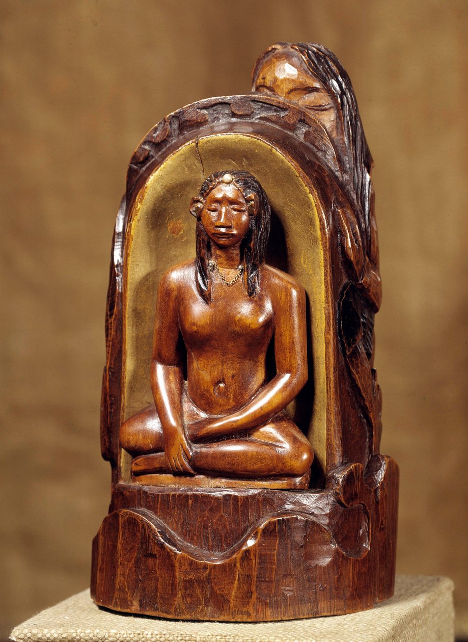 Idol a la pearl Treskulptur, gull og perle av Paul Gauguin (1848-1903). 1892-1893 søn. 0,23x0,12x0,11 m Paris, musee d