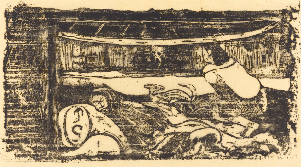 Interiøret i en hytte av Paul Gauguin