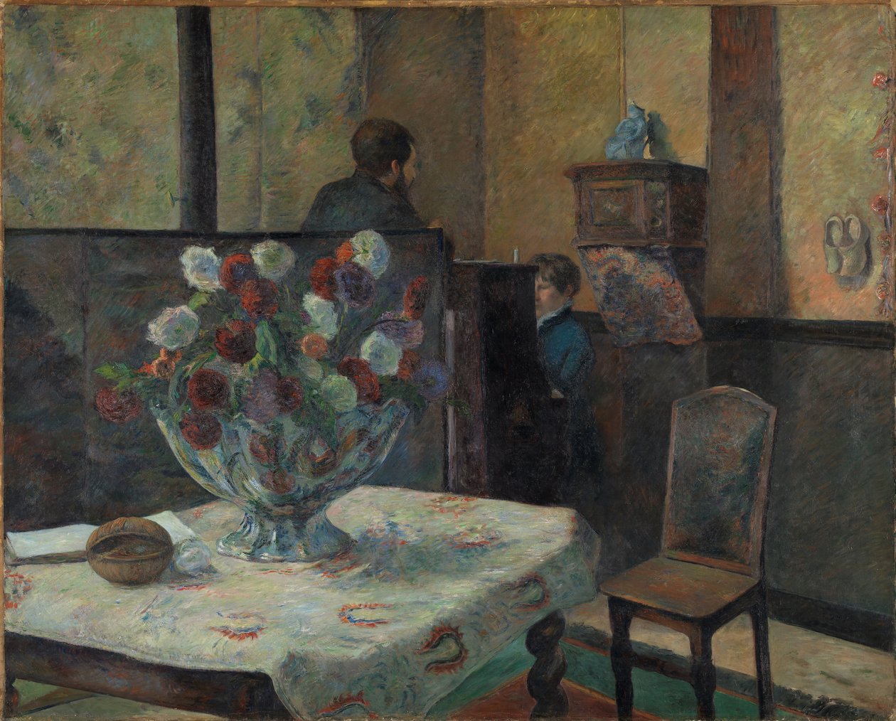 Interiør av maleren Paris, rue Carcel, 1881. av Paul Gauguin