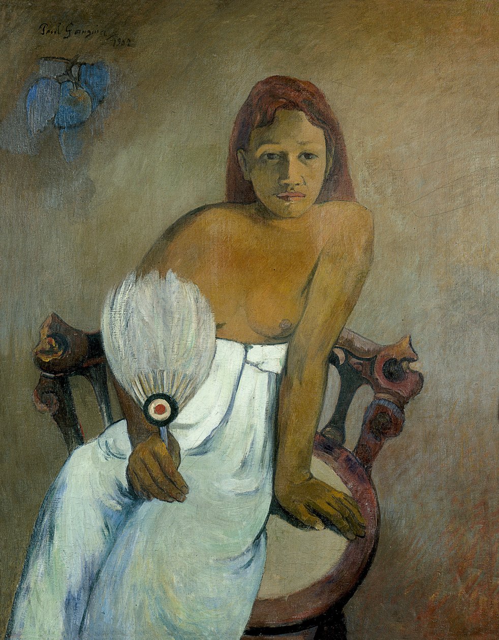 Jente med fan av Paul Gauguin