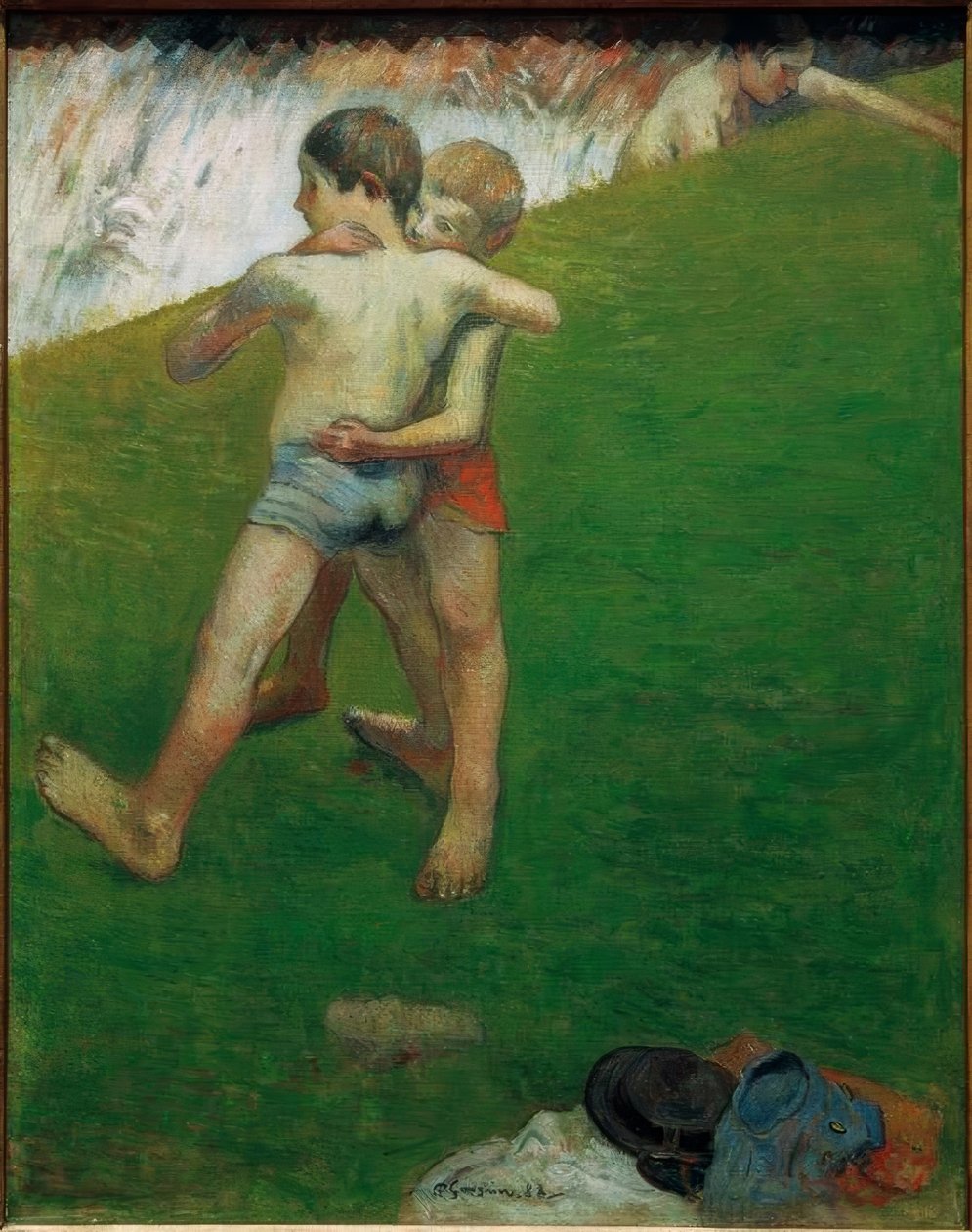 Young Wrestlers - Bretagne av Paul Gauguin