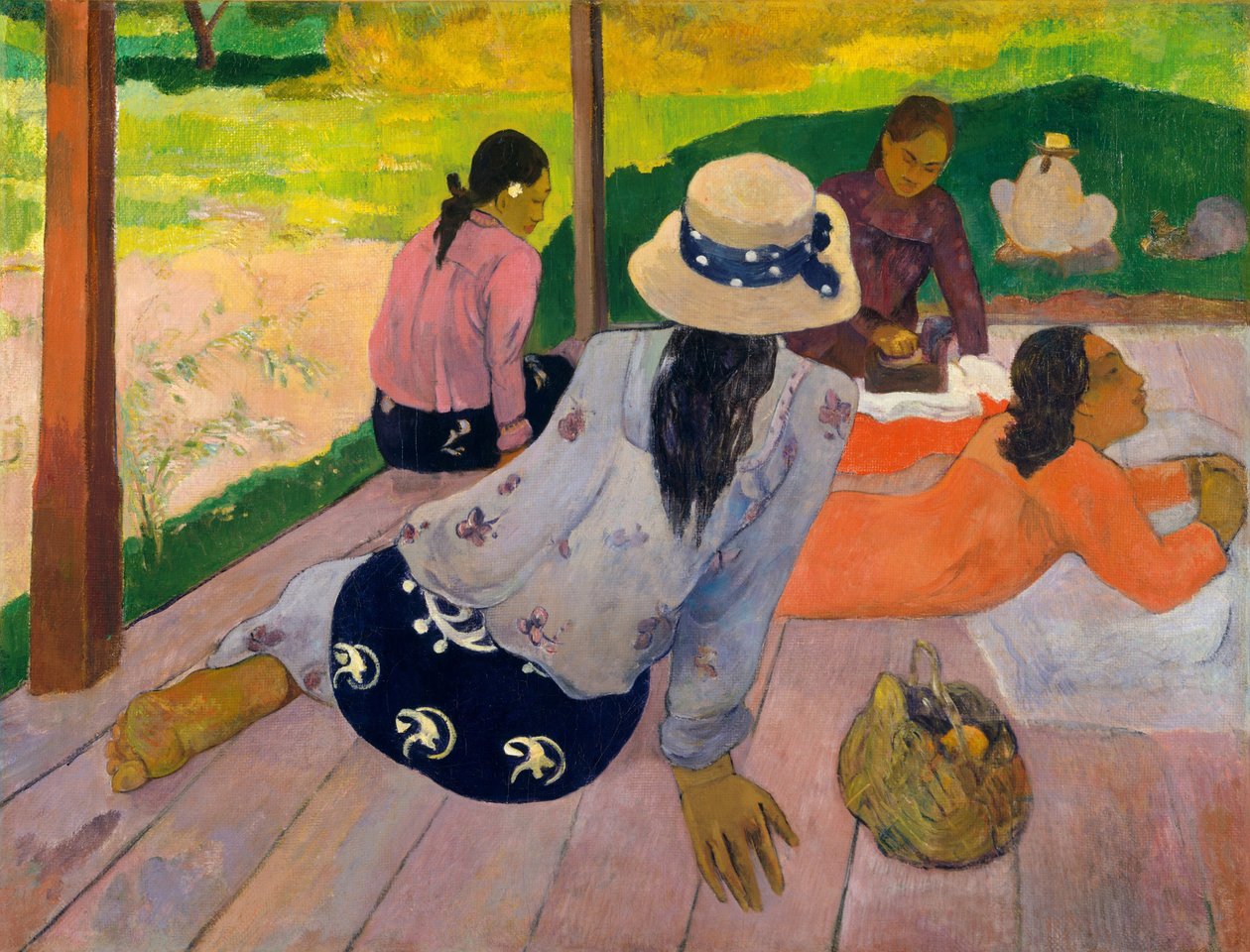 The Siesta - Maleri av Paul Gauguin (1848-1903) av Paul Gauguin