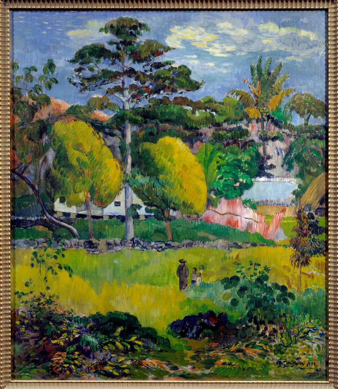 Landskapet kan være Tahiti. Maleri av Paul Gauguin (1848-1903) 1901 Søn. 0,76x0,65 m Paris, Musee de l'Orangerie av Paul Gauguin