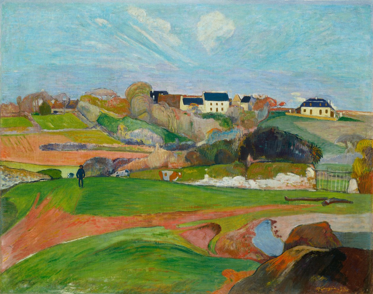 Landskap ved Le Pouldu av Paul Gauguin