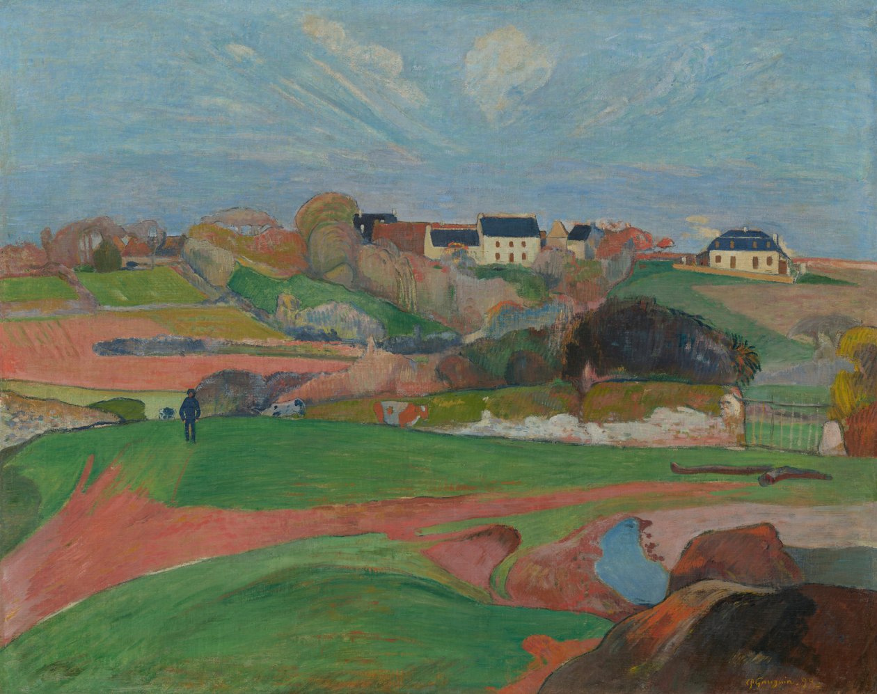 Landskap ved Le Pouldu av Paul Gauguin