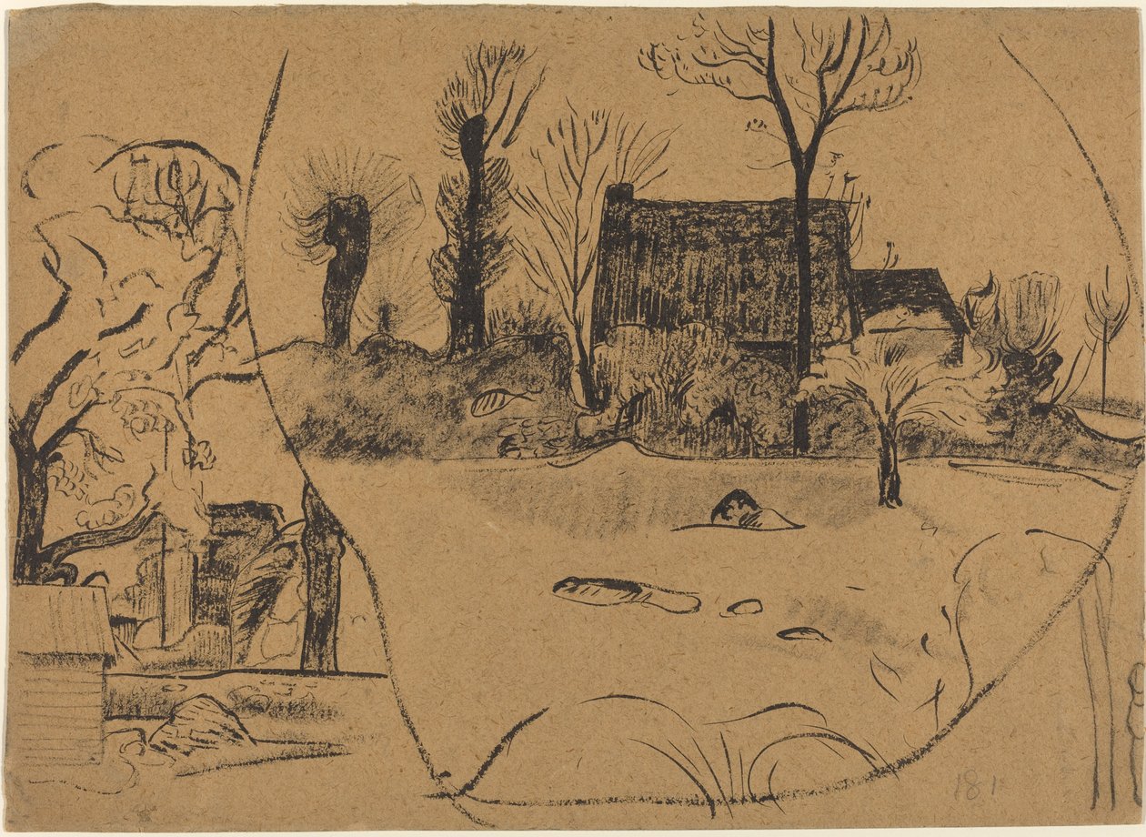 Landskap ved Pont-Aven av Paul Gauguin