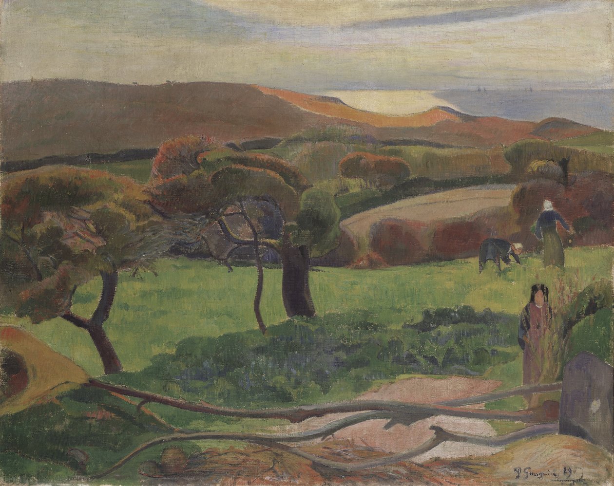 Landskap fra Bretagne av Paul Gauguin