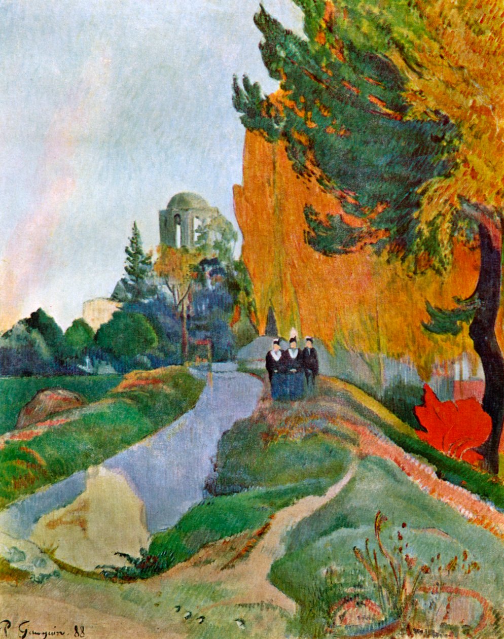 Landskap i Arles nær Alyscamps, 1888 1939. av Paul Gauguin