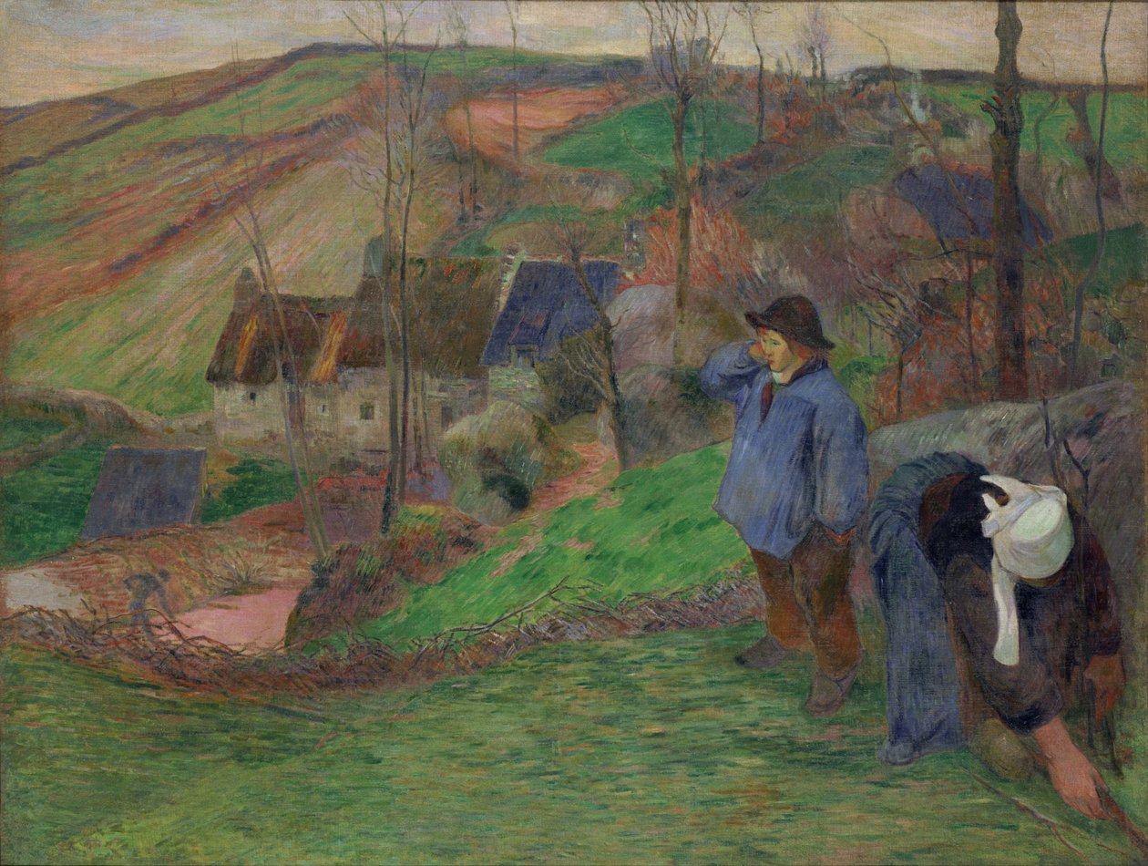 Landskap i Bretagne av Paul Gauguin