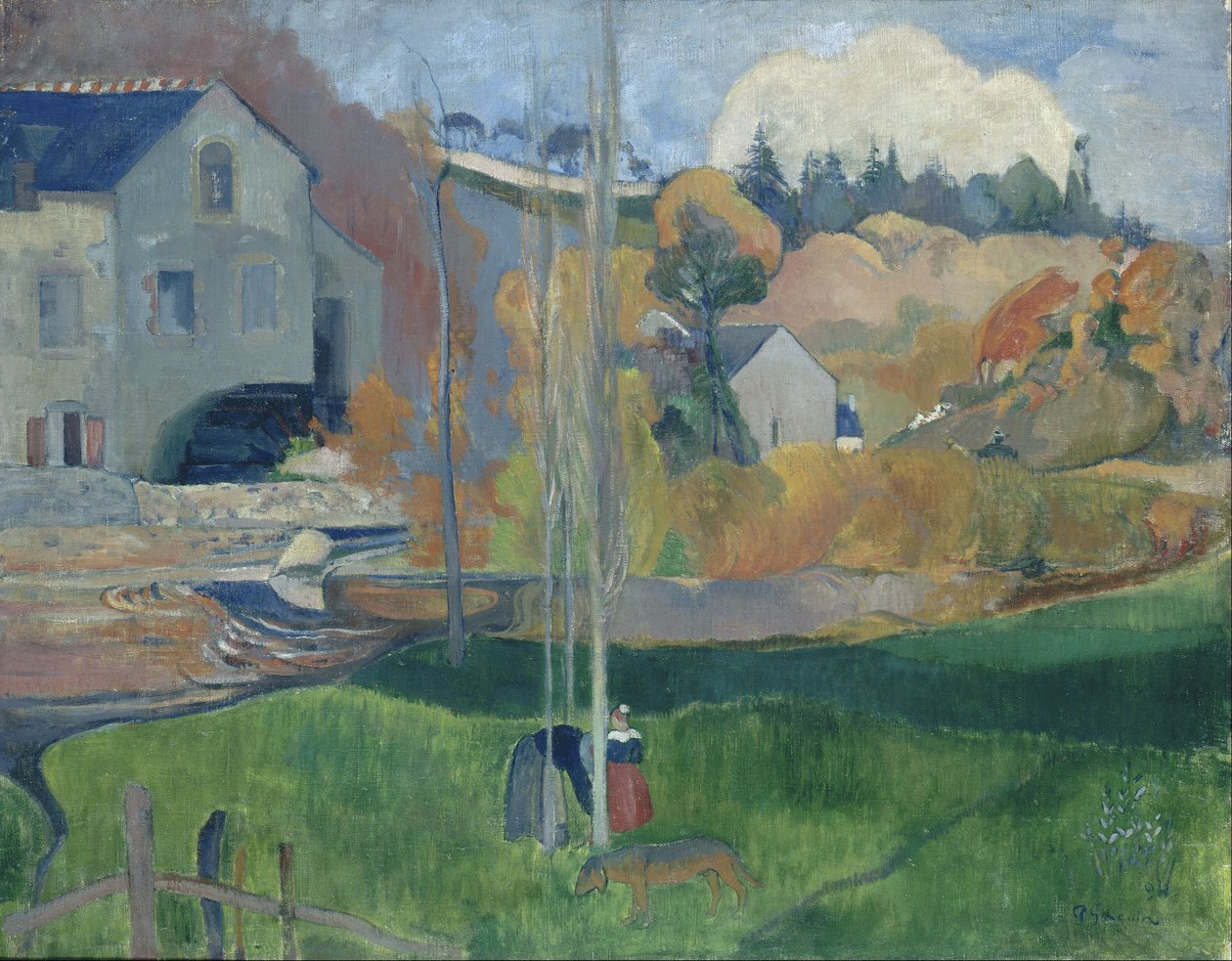 Landskap i Bretagne. David-møllen av Paul Gauguin