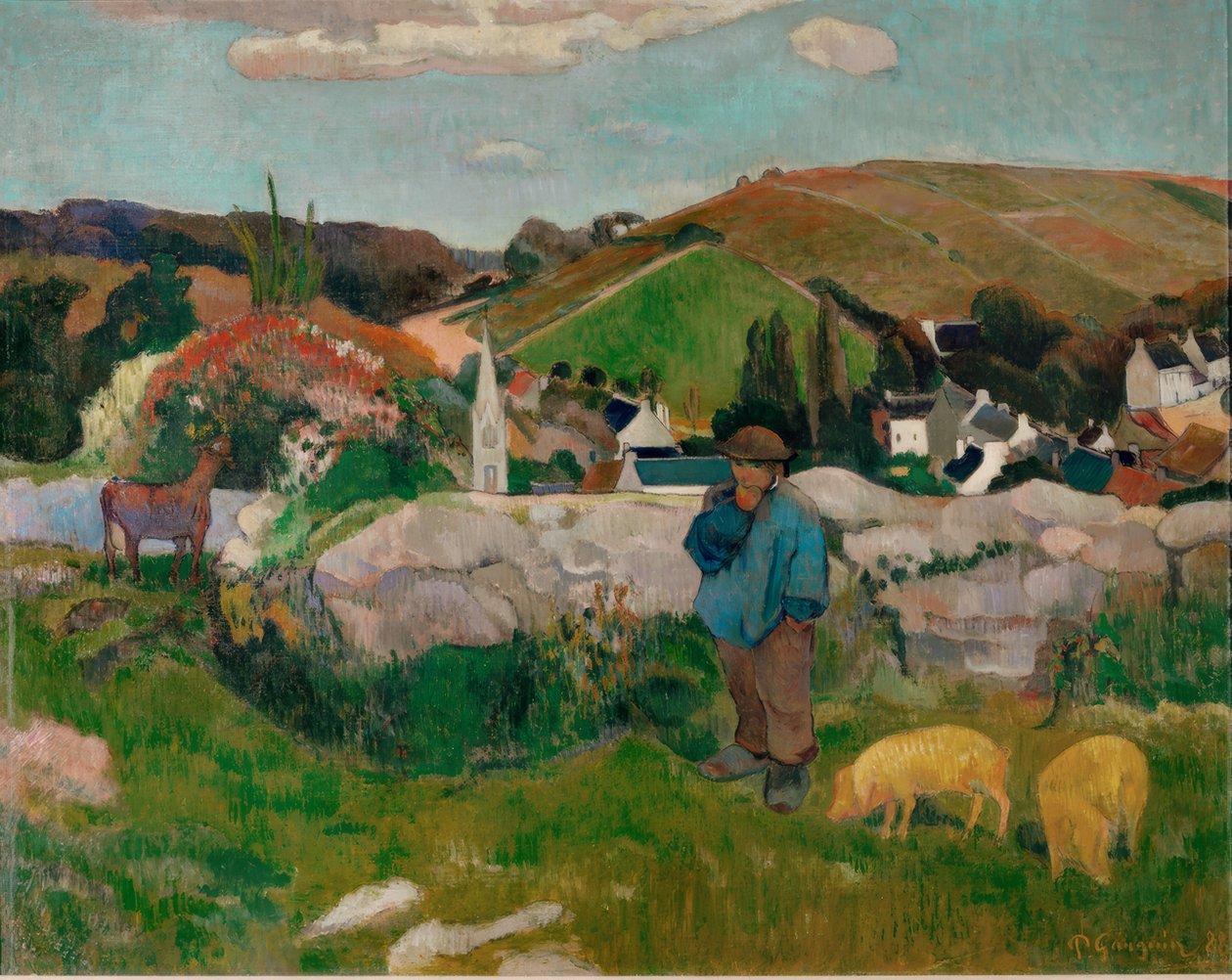 Landsbygda i Bretagne av Paul Gauguin