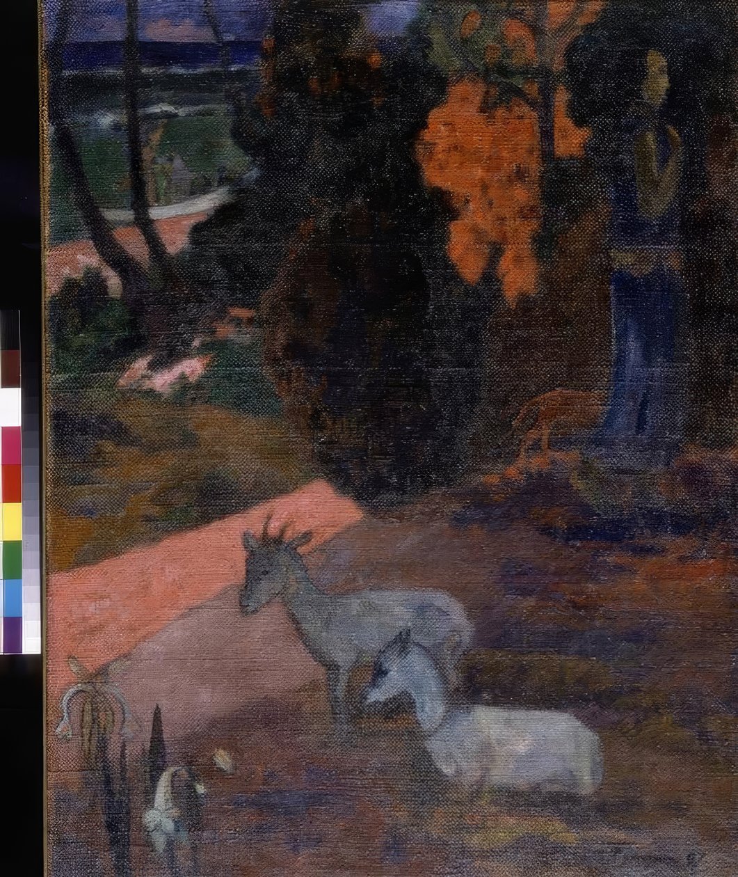 Landskap med to geiter av Paul Gauguin
