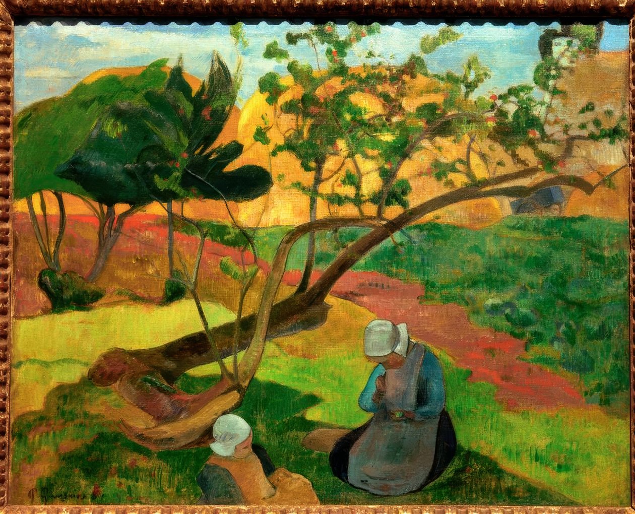 Landskap med to bretonske kvinner av Paul Gauguin