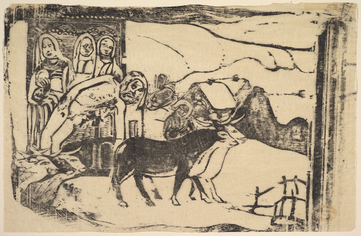 Den bretonske Golgata, 1898-99. av Paul Gauguin
