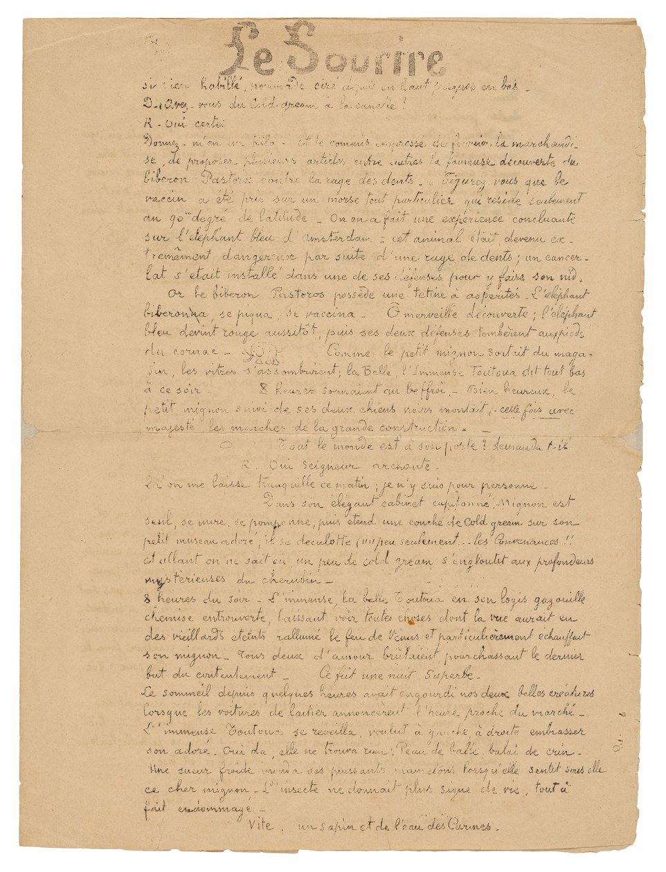 Smilet: Seriøs journal, 19. september 1899 av Paul Gauguin