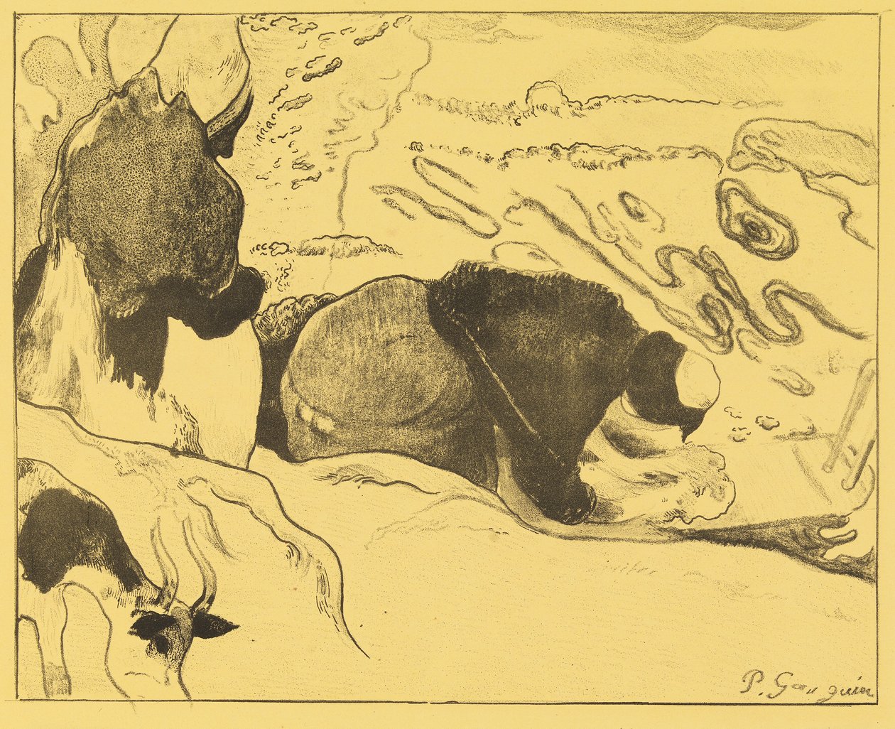 Die Wäscherinnen av Paul Gauguin