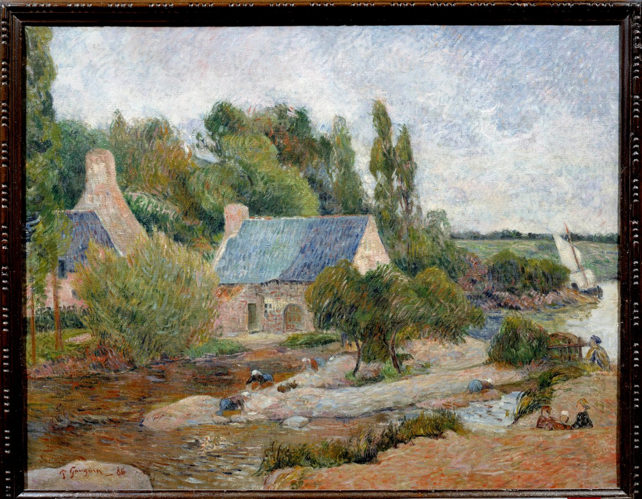 Les lavandieres à Pont Aven (Pont-Aven) Maleri av Paul Gauguin (1848-1903) 1886 Søn. 0,71 x 0,90 m Paris, musee d
