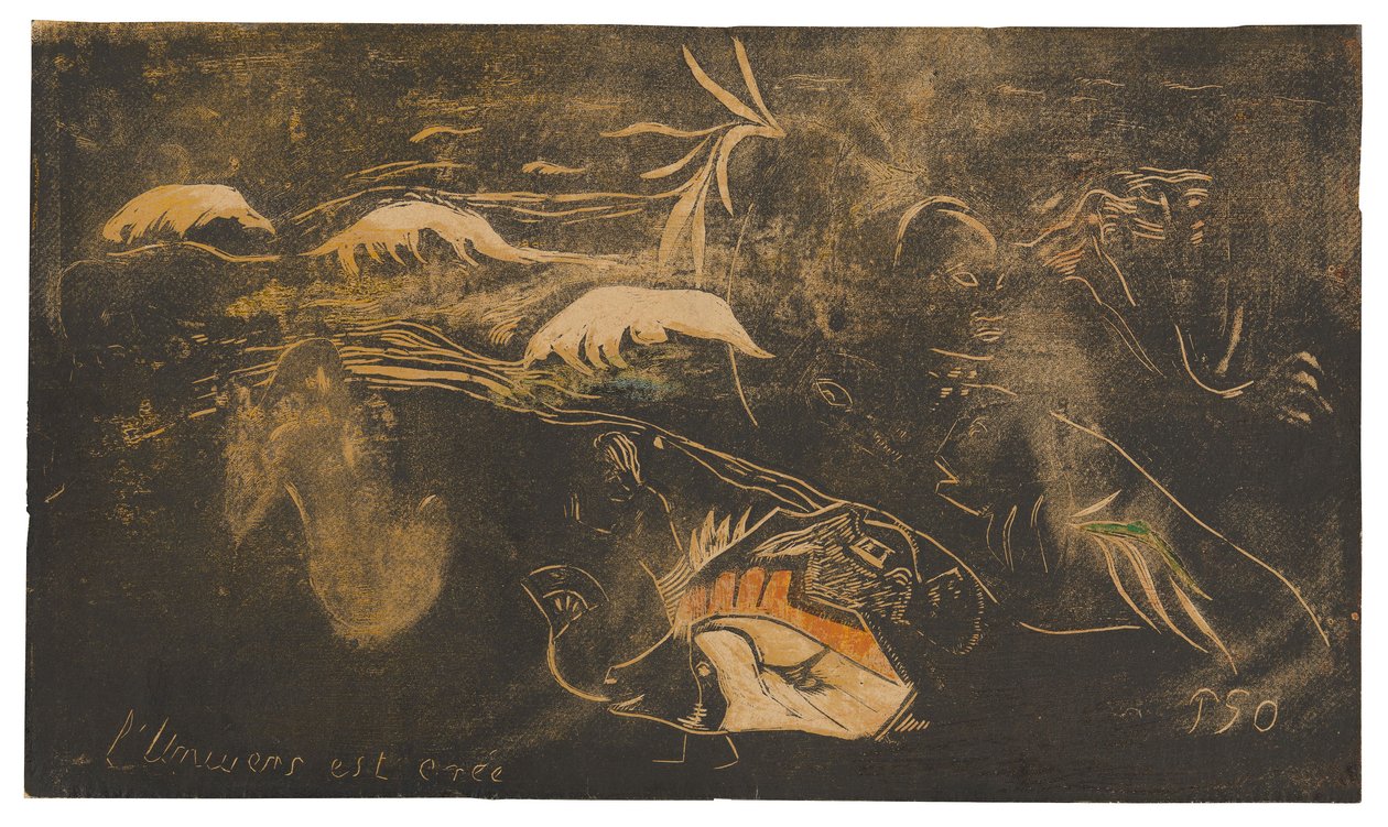 Universet blir skapt, fra Noa Noa-suiten av Paul Gauguin