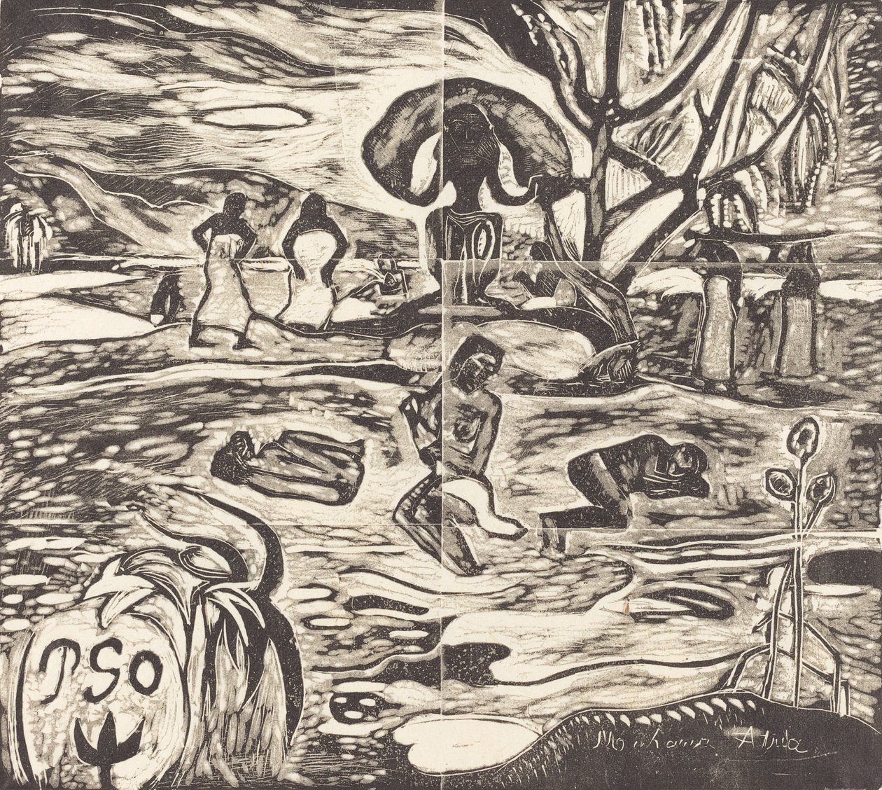 Mahana Atua The Food of the Gods, 18941895. av Paul Gauguin