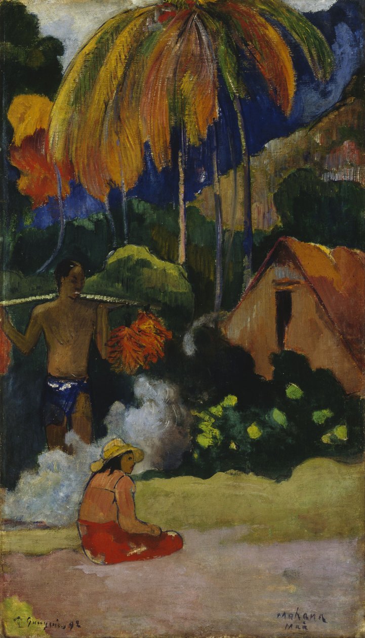 Mahana Maà-landskap på Tahiti av Paul Gauguin