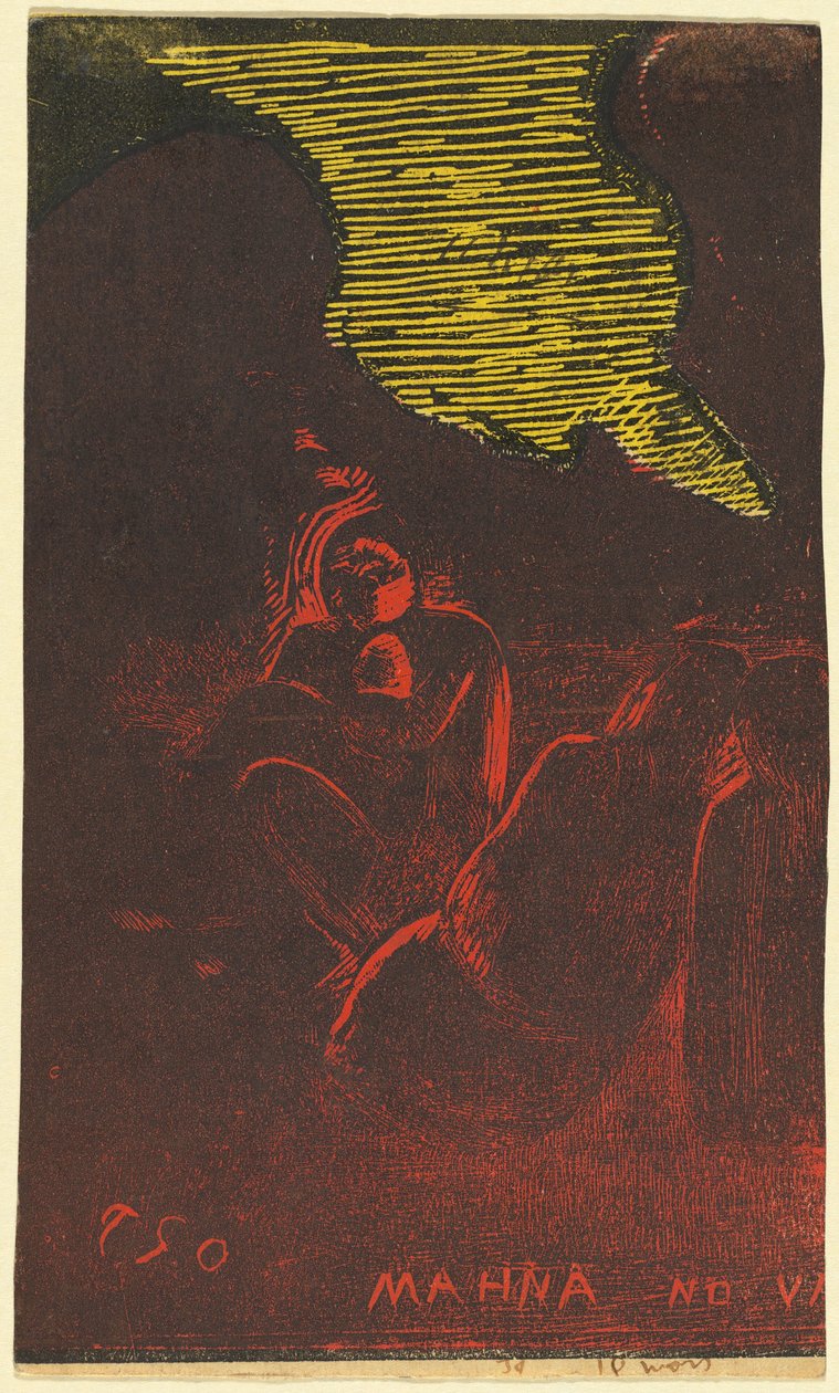 Mahna no Varua Ino (Demonen snakker) [verso] av Paul Gauguin