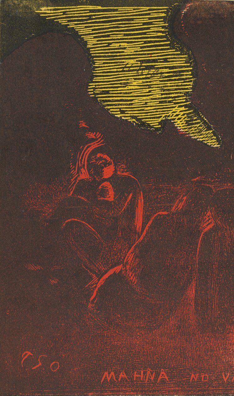 Mahna no Varua Ino The Demon Speaks [verso], 18941895. av Paul Gauguin