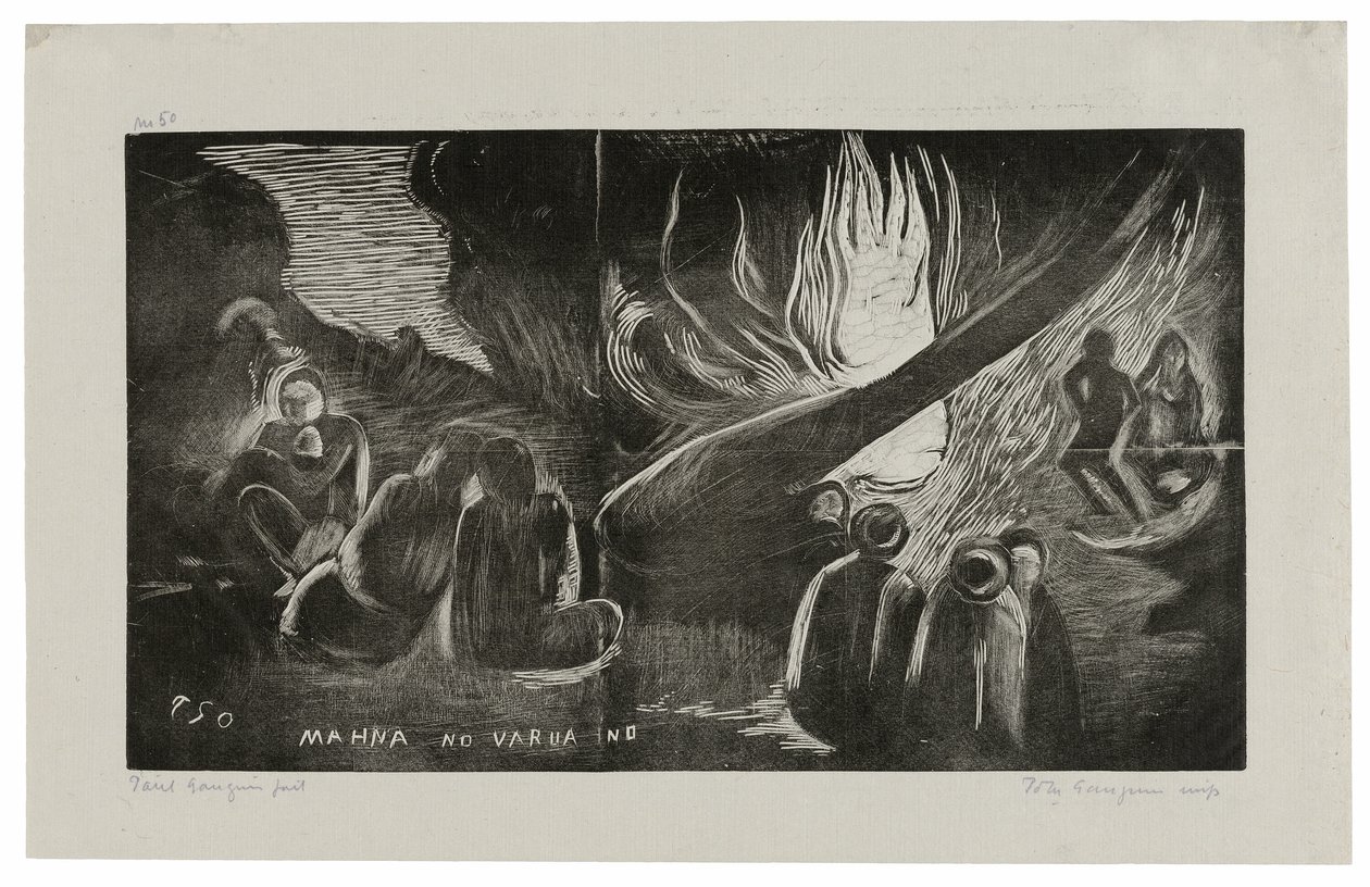 Mahna no varua ino (The Devil Speaks), fra Noa Noa Suite av Paul Gauguin