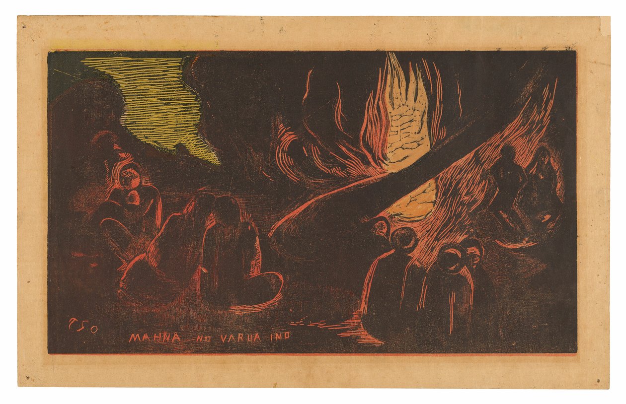Mahna no varua ino (The Devil Speaks), fra Noa Noa Suite av Paul Gauguin