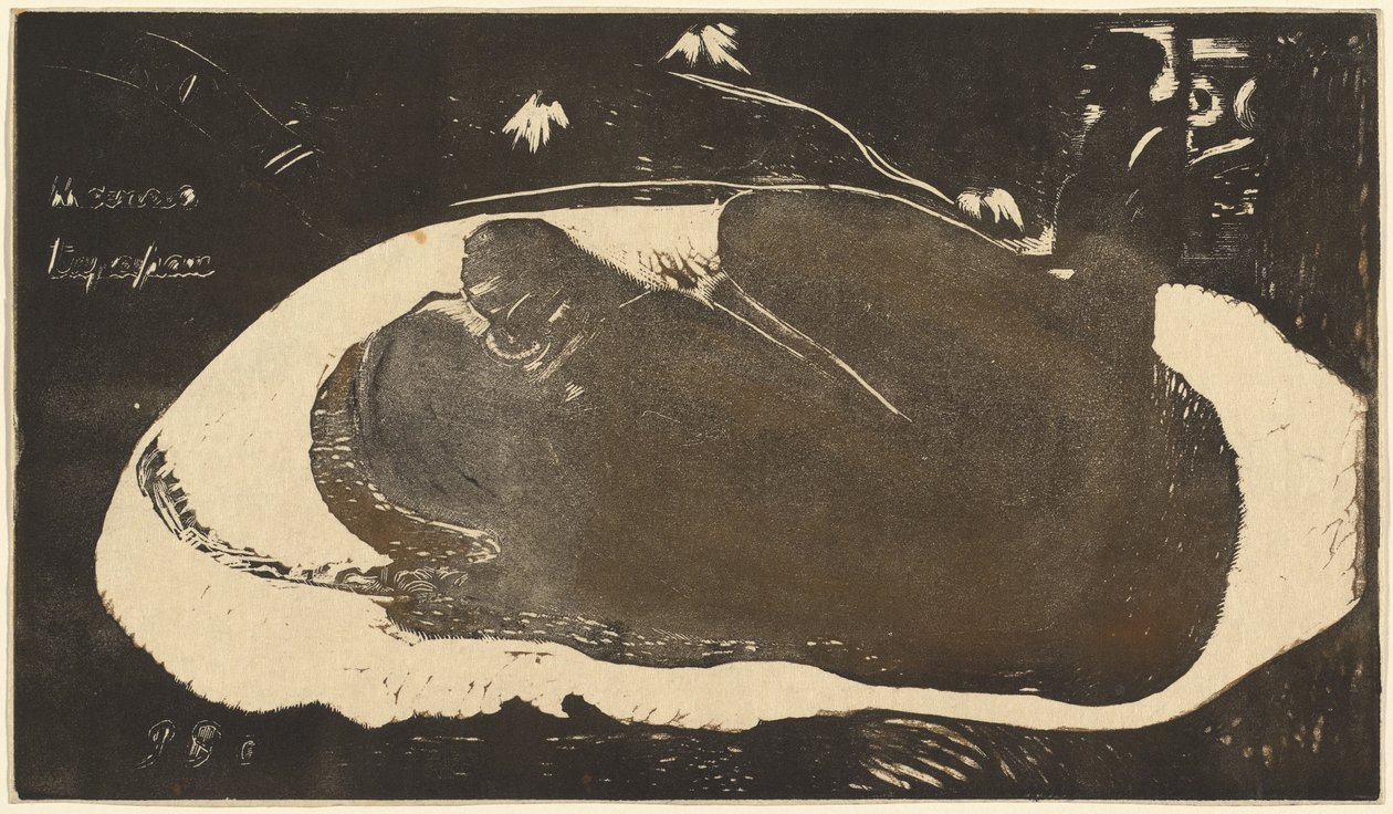 Hun er hjemsøkt av en ånd av Paul Gauguin