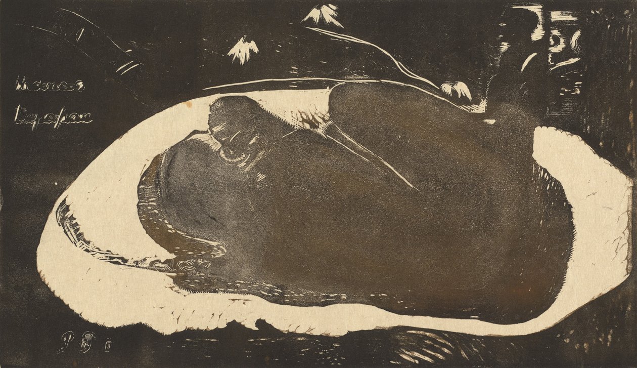 Manao Tupapau Hun er hjemsøkt av en ånd, 1893-1894. av Paul Gauguin