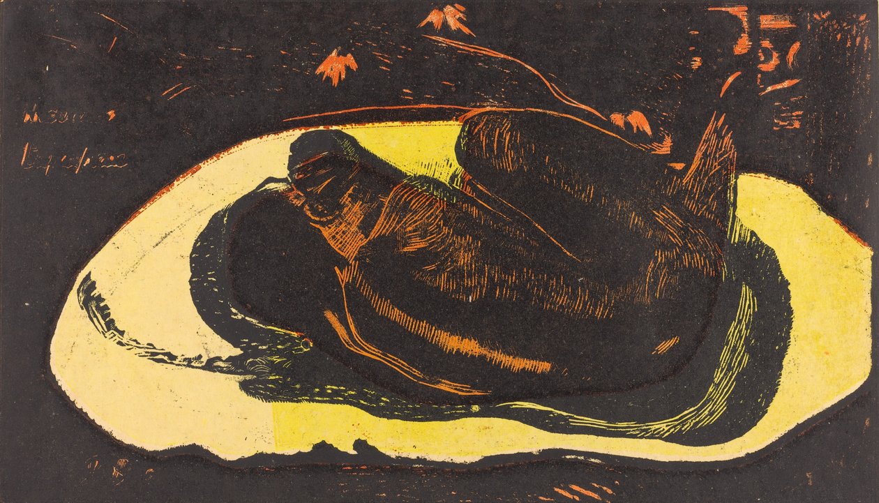 Manao Tupapau Hun er hjemsøkt av en ånd, 18941895. av Paul Gauguin
