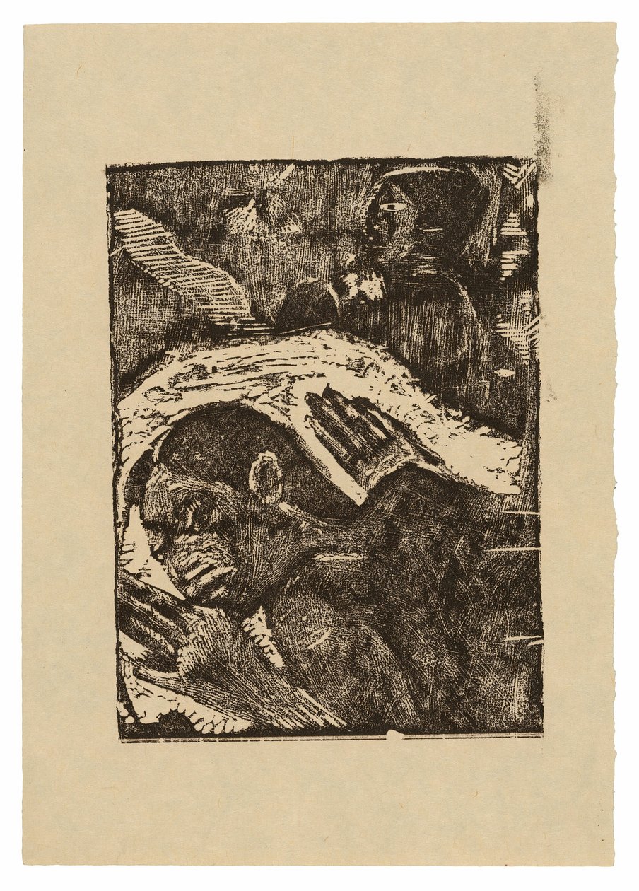 Manao tupapau (Hun tenker på spøkelsen eller spøkelsen tenker på henne) av Paul Gauguin