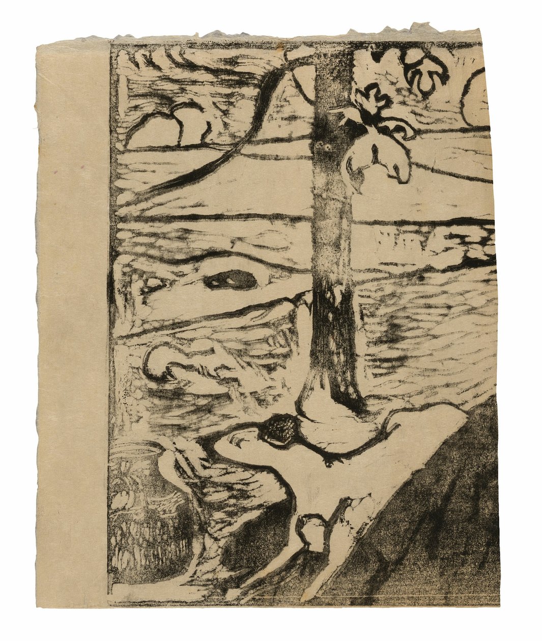 Manao tupapau (Hun tenker på spøkelsen eller spøkelsen tenker på henne) av Paul Gauguin