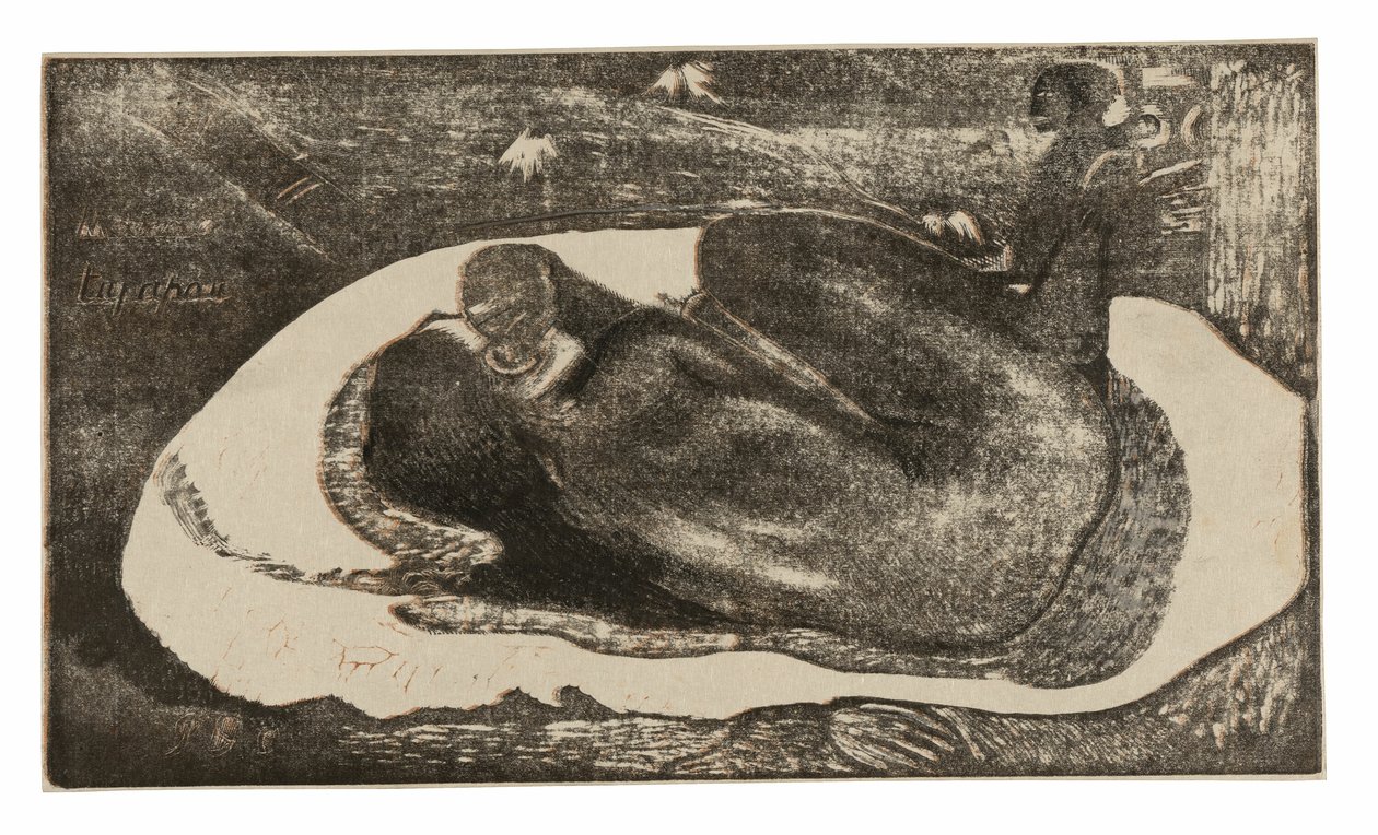 Manao tupapau (She Thinks of the Ghost eller The Ghost Thinks of Her), fra Noa Noa Suite av Paul Gauguin